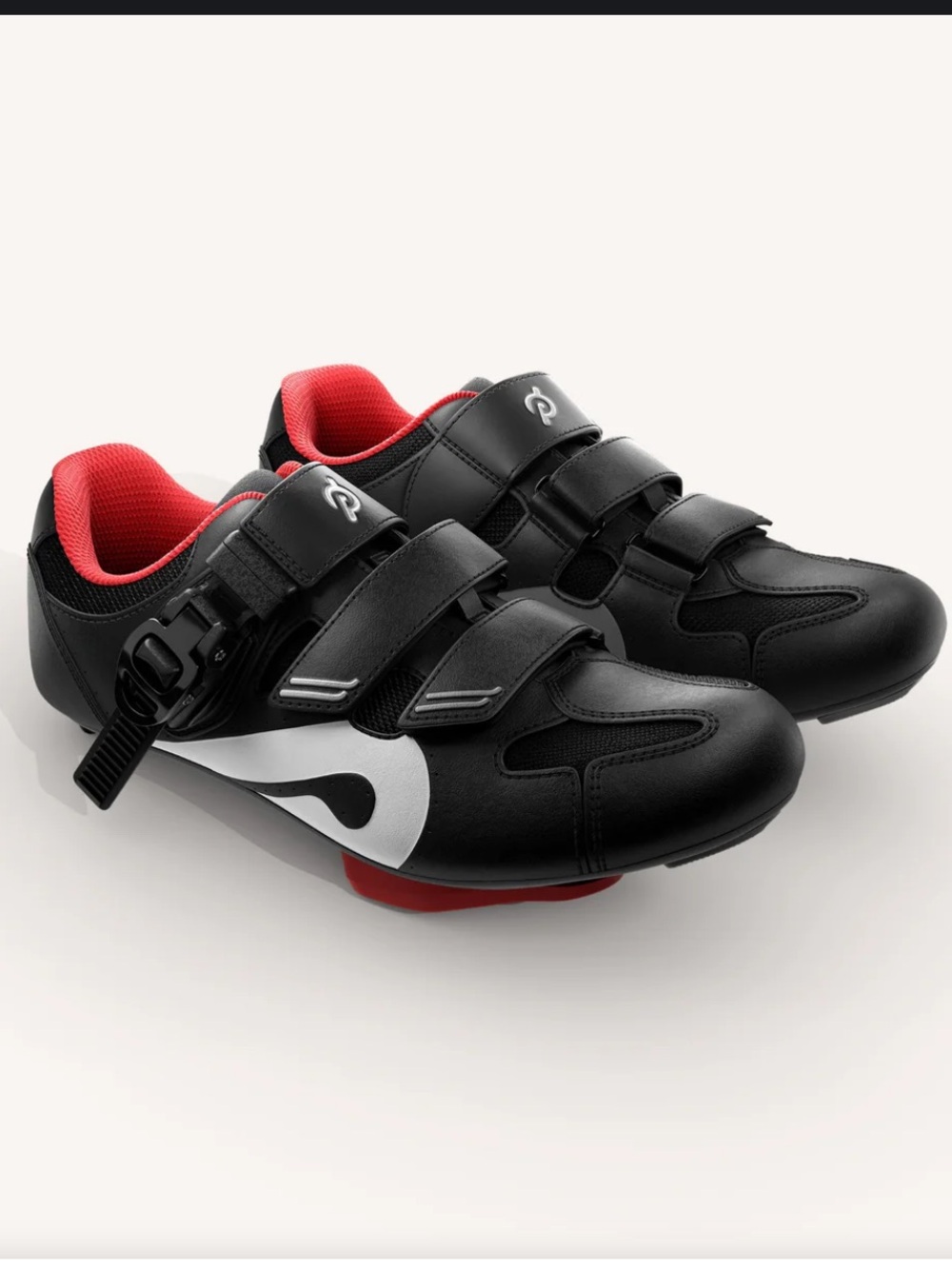 NEW Peloton Black Cycling Shoes Red Lining and White Accent EU 38 Size 8